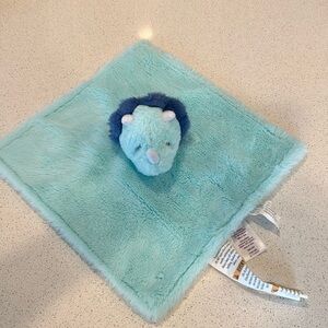 Parents Choice Blue Triceratops Dinosaur Security Blanket Lovey Snuggie Plush